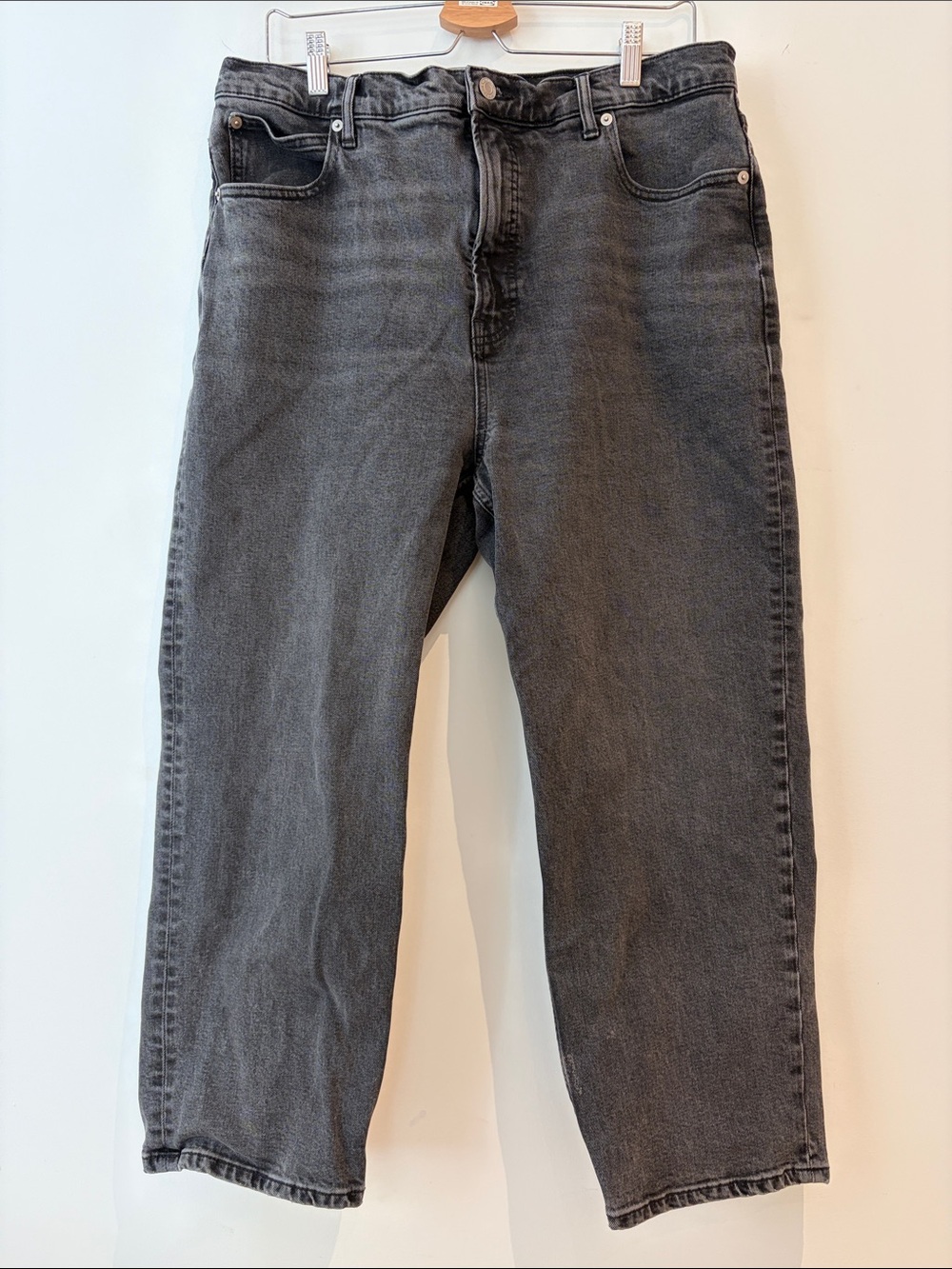 Everlane Women's “The Way High Jean” Black Wash Cropped Denim